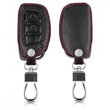 Husa Cheie Auto pentru Hyundai / Kia - 3 Butoane - Keyless Go, Piele ecologica, Negru, 43665.01, Kwmobile