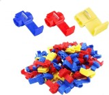 Set de 100 conectori terminali pentru cabluri auto Shentian, albastru/rosu/galben, plastic/cupru