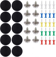 Kit 35 nituri universale tip butoni, capse reparare plafon auto, fixare a panzei cu stifturi, set compatibil cu majoritatea captuselilor si panzelor i