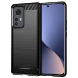 Cumpara ieftin Husa Xiaomi 12 Carbon Negru Techsuit