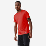 Tricou respirant Alergare Jogging Run Dry Roșu Bărbați, KALENJI