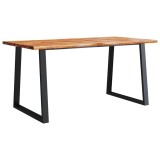 Cumpara ieftin Masa cu margini naturale, 160x80x75 cm, lemn masiv de acacia