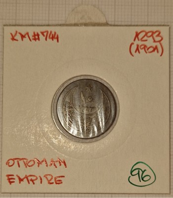 Ottoman Empire Otoman, 10 Para 1293, 1901, KM#744, Billon, Abdul Hamid II foto