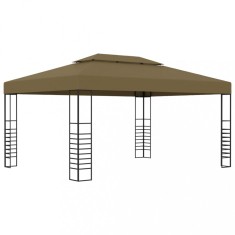vidaXL Pavilion de grădină, gri taupe, 3 x 4 m, 180 g/m&sup2;