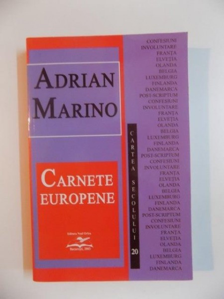 CARNETE EUROPENE de ADRIAN MARINO , 2003