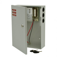 Sursa de alimentare 12V, 5A, back-up in cabinet metalic SDC-12-5B