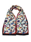 Esarfa / fular, design de Craciun, material foarte fin, placut la atingere, 100% poliester, Made in Italy, 27x150cm