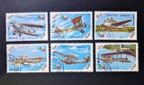 Laos (Postes Lao) 1985 Istoria Aviației Serie Completa 6v Ștampilat Vientiane - A90
