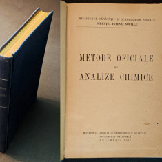 1943 METODE de Analiza: 1. CHIMICA ALIMENTARA Merceologie 2. BIOCHIMICA Medicala