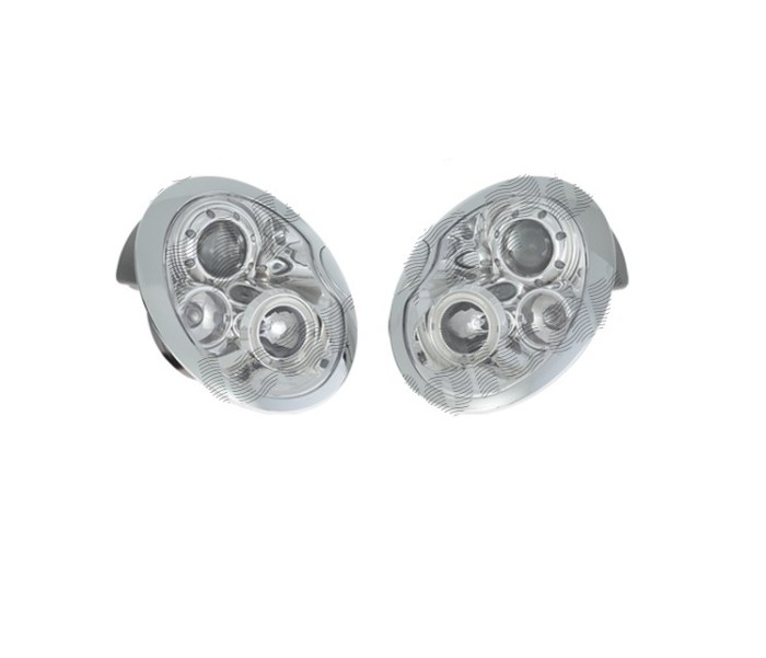 Far Mini One/Cooper/Cabrio (R50/R52/R53), 06.2001-07.2007, model tuning, montare fata, stanga+dreapta, cu lumina de parcare LED; H1+H1+LED; manual/el