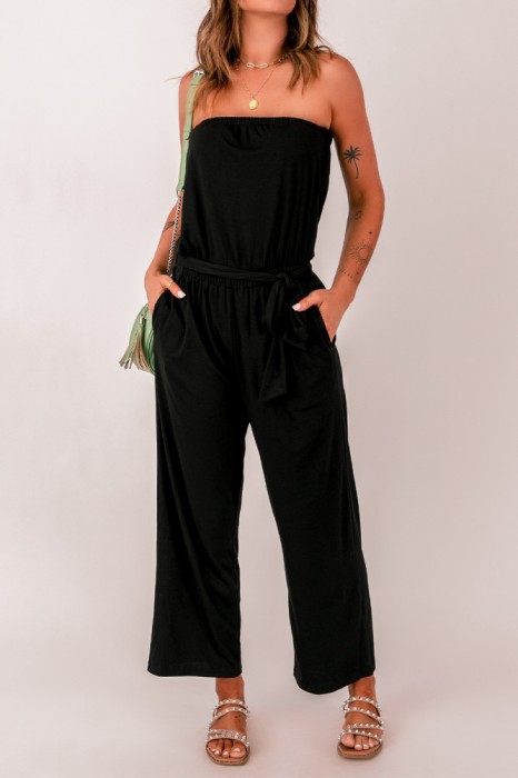 C803-1 Salopeta lunga casual din material lejer elastic