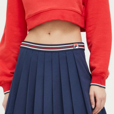 Fila fusta x Hailey Bieber culoarea albastru marin, mini, evazati