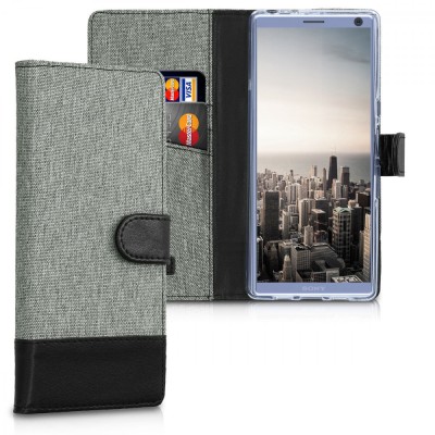 Husa pentru Sony Xperia 10 Plus, Textil, Gri, 48001.01 foto