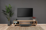 Cumpara ieftin Comoda TV Safir, Puqa Design, 160x35x40 cm, maro/antracit