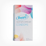 Prezervative profesionale Beppy Soft &amp; Comfort, cu lubrifiant siliconic nespermicid, 1 cutie x 12 buc