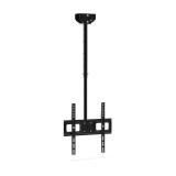 Suport TV pentru tavan Deligit, 32-65 inch, inaltime reglabila, maxim 75 kg, Negru