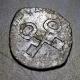 Moneda Franta Stat Papal Patard 1614, Paul al V-lea, Billon - Numismatica