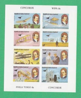 Eq. Guinea 1981 Phila Tokio Concorde - unused imperforated block F.012 foto