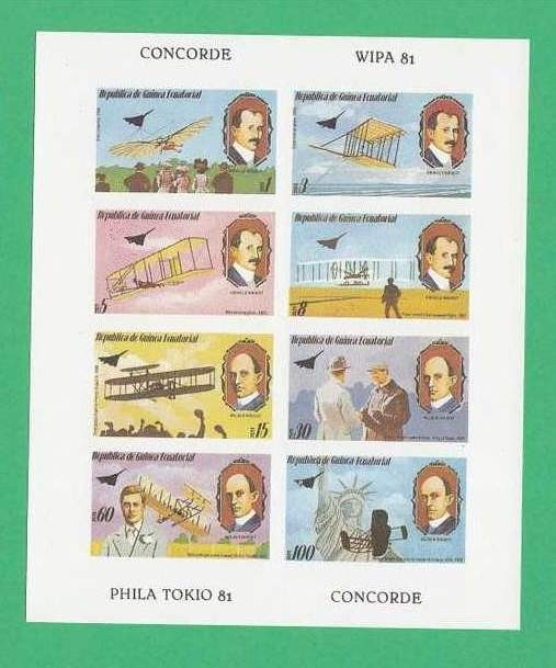 Eq. Guinea 1981 Phila Tokio Concorde - unused imperforated block F.012