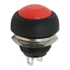 Buton 1 circuit 1A 250V OFF-(ON) rosu fara retinere 09044PI