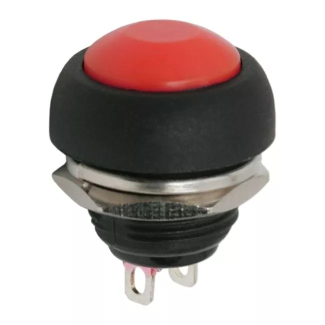 Buton 1 circuit 1A 250V OFF-(ON) rosu fara retinere 09044PI