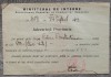 Adeverinta provizorie Ministerul de Interne 1943