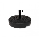 Baza umbrela din plastic flippy, rotunda, 22 litri, neagra