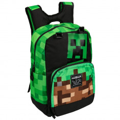 Ghiozdan Minecraft ORIGINAL Creeper Creepy Things 44cm + BRATARA CADOU !! foto