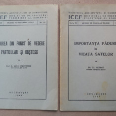 ICEF. DOUA BROSURI DE INDRUMARI SILVICE.NR.5 SI NR.10.-1946 S1.