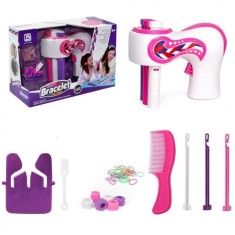 Joc interactiv fetite cu set de impletit parul codite si accesorii