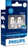 SET 2 BECURI LED INTERIOR 12V T10 (0.9W) 4000K X-TREME ULTINON PHILIPS