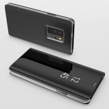 Husa Flip Mirror Samsung Galaxy S9, Capac Translucid Clear View, Neagra