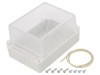 Carcasă universală HAMMOND HM-RP1140C Policarbonat IP65 85x125x70mm Capac transparent Carcasă gri