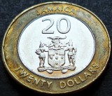 Cumpara ieftin Moneda exotica - bimetal 20 DOLARI - JAMAICA, anul 2008 * cod 2715, America de Nord