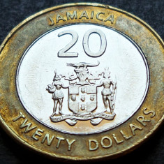 Moneda exotica - bimetal 20 DOLARI - JAMAICA, anul 2008 * cod 2715