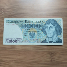 Bancnota Polonia 1000 Zloti anul 1982