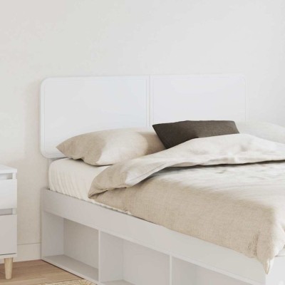 vidaXL Tăblie cap cu headboard Alb 135 cm Lemn compozit 888550 foto