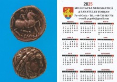 Romania, Societatea Numismatica a Banatului Timisan, calendar de buzunar, 2025