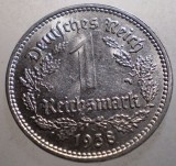 J.126 GERMANIA 1 REICHSMARK 1938 A, Europa, Nichel