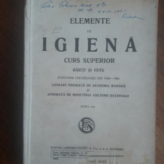 Manual Elemente de Igiena - Dr. Urechia 1942 / R7P3S