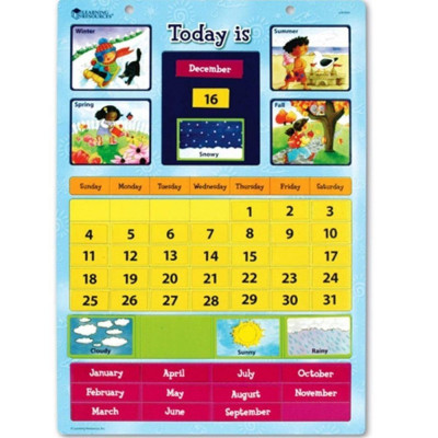 Calendar educativ magnetic Learning Resources, 51 piese magnetice, 30.5 x 42 cm foto