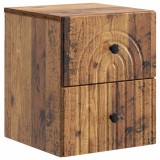 vidaXL Dulap de noapte suspendat Lemn vechi 33 x 34,5 x 40 cm 898141