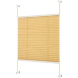 Cumpara ieftin Jaluzea pliabila din tesatura de poliester Whimlets, Zi/Noapte, L 100 cm x H 130 cm, bej, montare cu clema, fara gaurire, pentru ferestre si usi 130 c