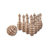 Puzzle 3D din lemn - Mini Bowling, 131 piese | EWA