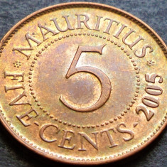 Moneda exotica 5 CENTI - MAURITIUS, anul 2005 *cod 2771 A = A.UNC
