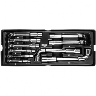 Set chei tubulare TIP L, sertar TIP A (385x150 mm) pentru dulap mobil, 6-19 mm, 10 buc, RICHMANN EXCLUSIVE foto