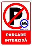 Indicator accesul interzis autovehiculelor cu exceptia motocicletelor