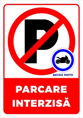 Indicator accesul interzis autovehiculelor cu exceptia motocicletelor foto