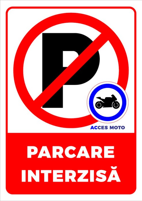Indicator accesul interzis autovehiculelor cu exceptia motocicletelor