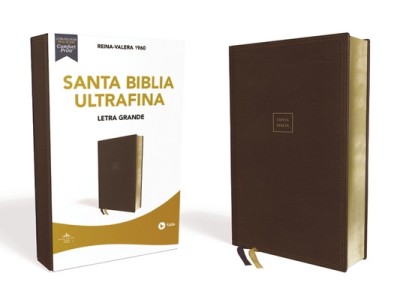 Reina Valera 1960 Santa Biblia Ultrafina Letra Grande, Leathersoft, Caf foto